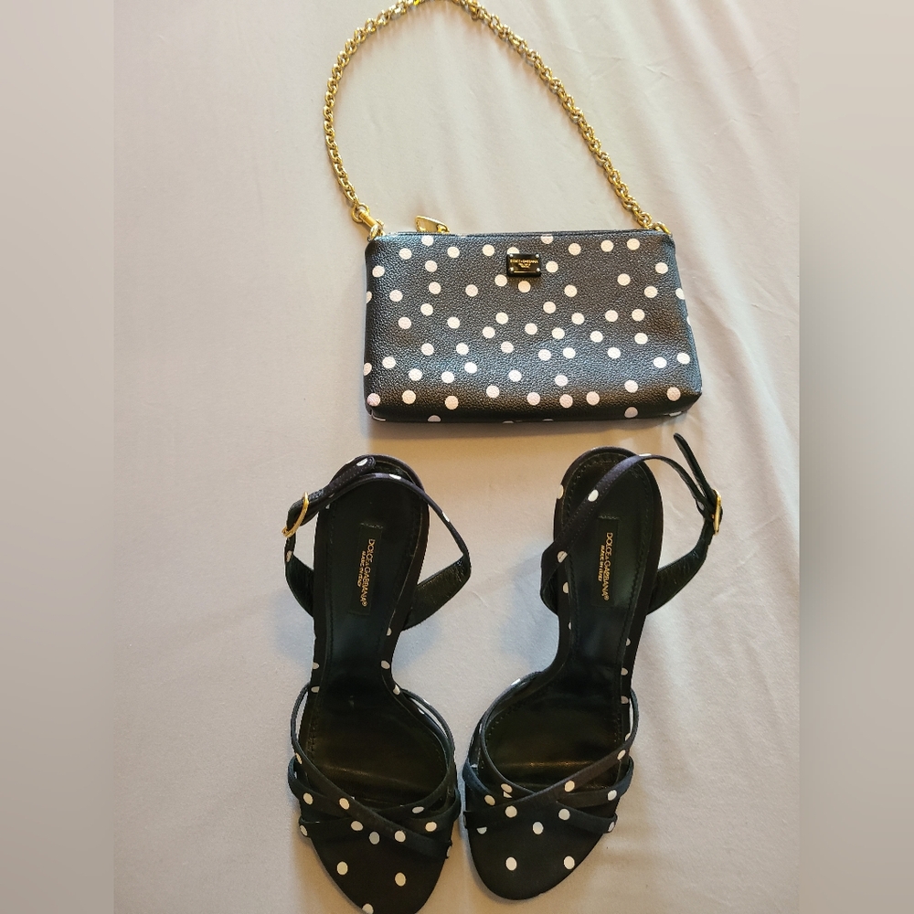 Authentic Dolce and Gabbana shoes and purse set